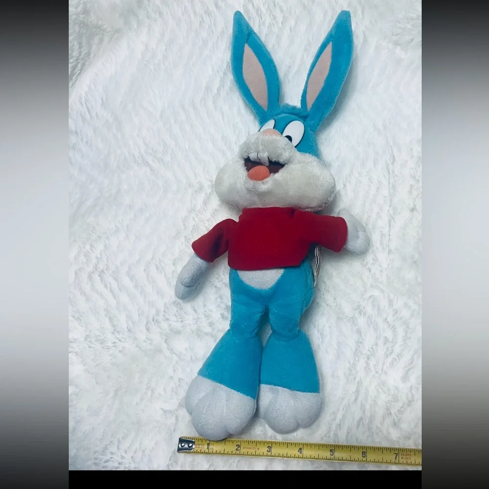 Vintage Tiny Toon Buster Bunny Blue and Red Stuffed Toy